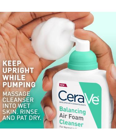 CeraVe Balancing Air Foam Face Wash Foaming Facial Cleanser For Combination Skin 8HR Oil Control + 24HR Hydration Fragrance-Free & Non-Comedogenic With Glycolysine & 3 Essential Ceramides 8oz 8 Ounce (Pack of 1) - Buy Online on GoSupps.com