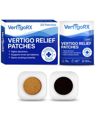Vertigo Relief Patches | Vertigo Treatment Supporting Dizziness Relief | Vertigo Relief Products for Inner Ear Balance | Cure Vertigo Naturally | Pack of 20