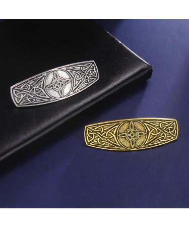 Dreamtimes Witch Knot Hair Clip - Hand Crafted Metal Barrette for Women | Wiccan Witches Knot Hairpin in Gold | Witchcraft Amulet Jewelry Hairpin for Girls - Buy Online on GoSupps.com