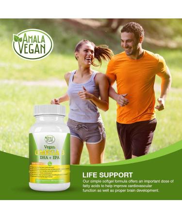 POTENT VEGAN OMEGA 3 Supplement: Better Than Fish Oil! Plant Based Water Extracted Algae Oil- DHA EPA DPA Fatty Acids- Non GMO- Improve Immune System Joint Heart Skin & Brain Health- 2 Month Supply - Buy Online on GoSupps.com