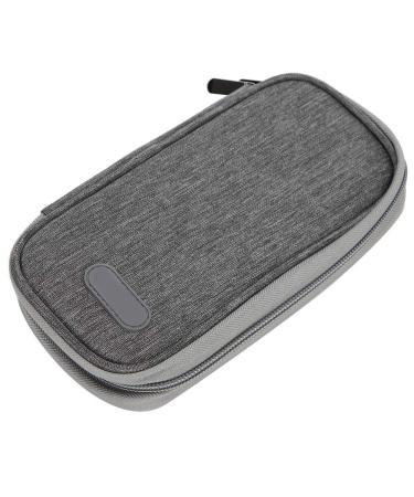 Insulin Cold Storage Bag 1 Medicines Refrigerated Cool Bag for Patient Care Waterproof Imported Oxford Cloth Portable Black Bottom Red Flower(grey)