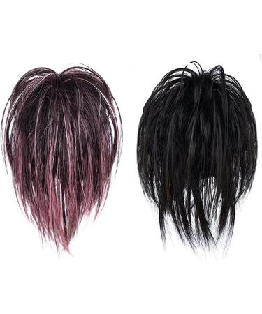 Clip on Ponytail for Woman 8 Teeth Claw Messy Bun Makeup Ponytail Extension Synthetic Fiber Stylish Clip in Claw Hair Washable Hairpiece for Photography Black - Buy Online on GoSupps.com