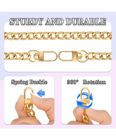Gondiane 4 Sizes Flat Purse Chain Strap Crossbody Bag Replacement Strap with Metal Buckles(47.2/31.5/15.7/7.9 Inches  Gold) 47.2/31.5/15.7/7.9 Inches Gold - Buy Online on GoSupps.com