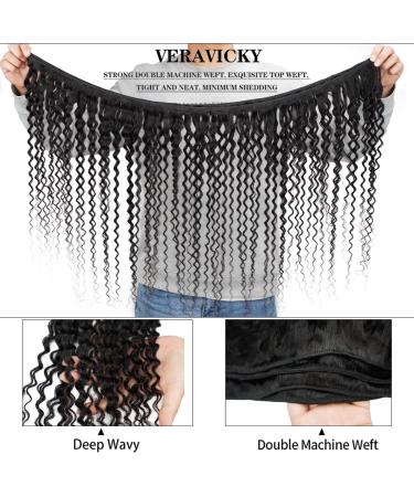 26 inch Brazilian Virgin Deep Wave Human Hair Bundle - 100% Unprocessed Natural Black Color - Double Weft for Black Women - Buy Online on GoSupps.com