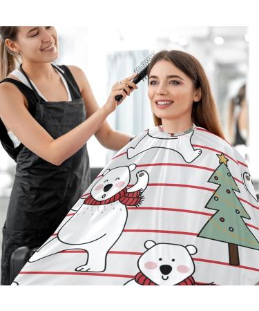 Waterproof Barber Cape - Polar Bear & Cheetah Haircut Bib for Men & Women | Unisex Hair Cutting Cape - Buy Online on GoSupps.com