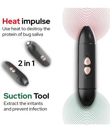 Insect Sting & Bite Relief | 2-in-1 Bug Bite Relief with Suction Tool & Heat | Rechargeable Mosquito Itch Relief | Fast Itch Relief for Bug Bites - Buy Online on GoSupps.com