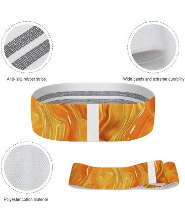 Buy Lava Printed Resistance Bands | Elastic & Fabric Exercise Bands for Fitness - Orange & Yellow - Buy Online on GoSupps.com