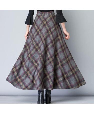 Ladies Chiffon Maxi Skirt - Elegant Floral A-Line & Mini Skater Styles in Dark Gray | Trendy Winter & Beach Skirts for All Occasions - Buy Online on GoSupps.com