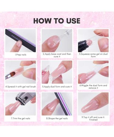 Makartt Poly Nail Gel 50ML Builder Gel in White Pink Nude Clear Rosy - for Nail Extensions & Salon Designs - Buy Online on GoSupps.com