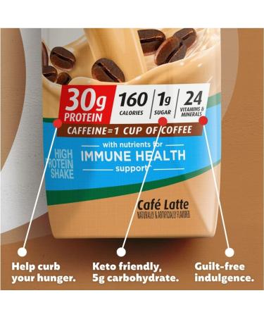 Premier Protein 30g High Protein Shake Caf Latte 11 Fluid Ounce (Pack of 15) - Buy Online on GoSupps.com