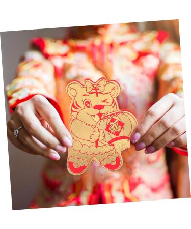 FUNOMOCYA 12pcs 2022 Lai Si Feng Paper Cartoon Tiger Red Envelopes Three-Dimensional Envelope Cartoon China red Envelope lai See Packet New Year Red Red Envelope Bronzing Assorted Color 1 12.7X9.5X0.1CM - Buy Online on GoSupps.com