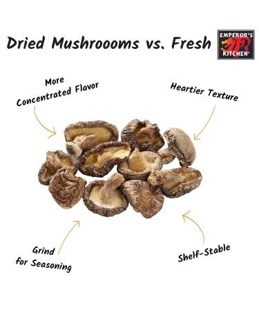 Emperor's Kitchen Organic Whole Shiitake Mushrooms - 17.6oz Bag - Buy Online on GoSupps.com