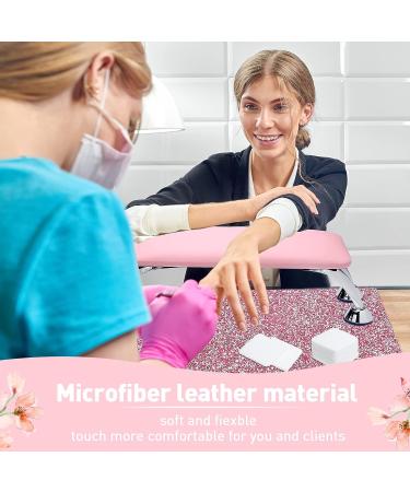Professional Pink Leather Arm Rest for Nails with Wipes - Manicure Hand Pillow for Nail Techs - Buy Online on GoSupps.com