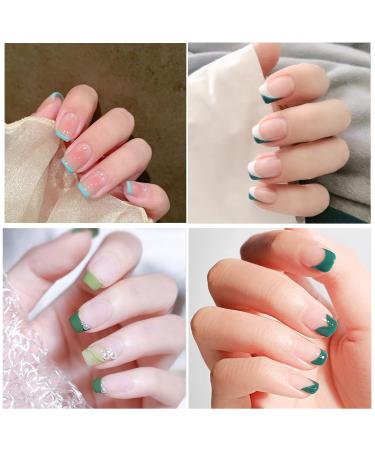 Niceneeded 5Pcs Nail Art Stamper Set | Blue Nail Stamps Transparent Stamps Scrapers & Spatula for French Smile Line - International Shipping Available - Buy Online on GoSupps.com