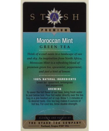 Stash Tea Green Tea Moroccan Mint - 20 Premium Tea Bags (0.9 oz) - Buy Online on GoSupps.com