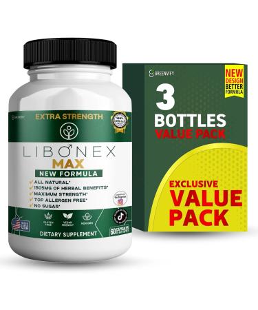 Libonex Max Extra Strength Maca Root Complex Herbal Supplement 60 Capsules All Natural Vegan Gluten Free Non-GMO (3) - Buy Online on GoSupps.com