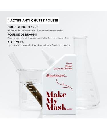 MakeMyMask 100% Natural Anti-Hair Loss Pre-Shampoo - Tricho-Force Mud - Scalp Treatment - Fortifies Stimulates Densifies - Proven Effectiveness - Buy Online on GoSupps.com