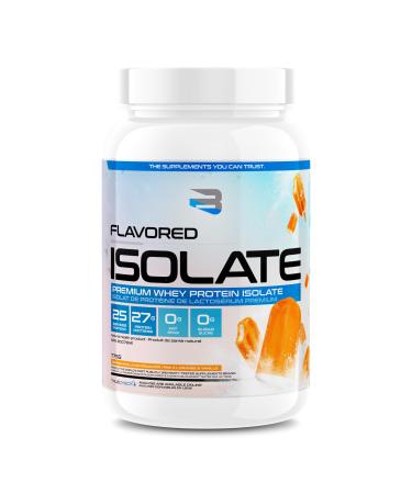 Believe Supplements Protein Powder - Puclicly 3rd Party Tested Whey Protein Powder for Muscle Growth Strength & Recovery Easily Mixable for Shakes Smoothies and Baked Goods Rich & Creamy Taste (25 scoop Orange Vanilla Ice Cream Pop) Orange Vanilla Ice Cre