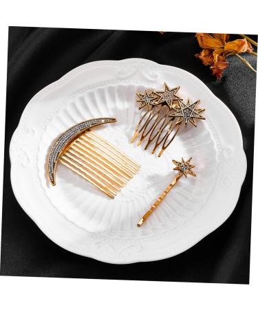 HAPINARY 1 Set Star Moon Hairpin Hair Side Comb Clip Bridal Hair Comb Wedding Hair Barrettes Hair Pin for Decor Hair Side Clip Comb Metal Bridesmaids Headpiece Hair Side Combs Star Hairpins - Buy Online on GoSupps.com
