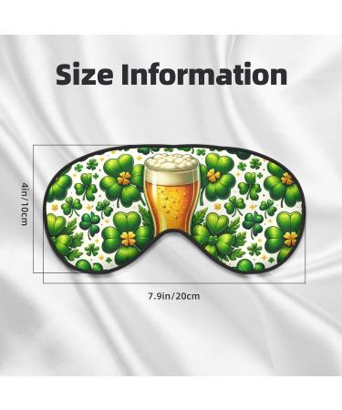 Double-Sided St. Patrick's Day Eye Mask | Shamrock Beer sleep shade | Unisex Sleeping Mask - Shop Now - Buy Online on GoSupps.com