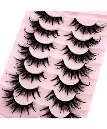 HBZGTLAD 7 Pairs Cat Eye Eyelashes - 3D Fluffy Soft False Lashes - Natural Wispy Eyelash Extensions for Makeup (DT02-6) - International Shipping Available - Buy Online on GoSupps.com