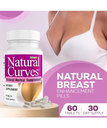 Natural Curves Breast Enhancement Supplement Herbal Bust Enhancer with Saw Palmetto Fenugreek Wild Yam Black Cohosh Vegan Non GMO 60 Capsules Fuller Firmer Bust Support for Women - Buy Online on GoSupps.com