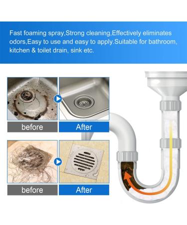 Drain Pipe Foam Cleaner Pipe Dredge Deodorant Clog Remover Quick Foaming Toilet Cleaner for Shower/Kitchen/Drain Sink (5PCS) - Buy Online on GoSupps.com
