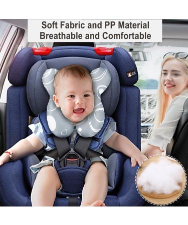 Vocheer Baby Travel Pillow - Upgraded Head and Neck Support for Pushchair, Car Seat, and Travel (White Circle) - Buy Online on GoSupps.com
