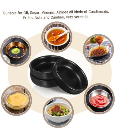 OUNONA 18 Pcs Japanese Seasoning Dish Serving Utensils I'm Wow Grilling Accessories Ceramic Dip Bowls Chafing Dishes Black Flatware Seasoning Bowl Dressing Dishes Side Dish re-usable 9X2.5CMx3pcs Blackx3pcs - Buy Online on GoSupps.com