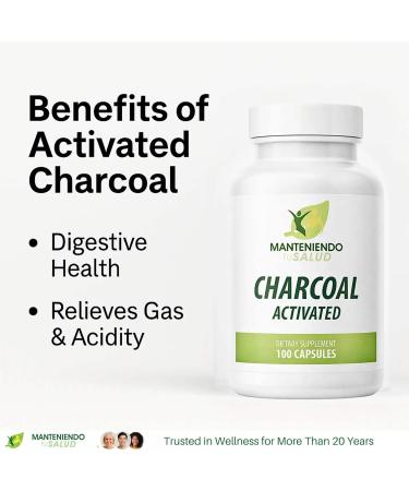 Manteniendo Tu Salud Charcoal Activated Gas Relief 100 Capsules - Buy Online on GoSupps.com