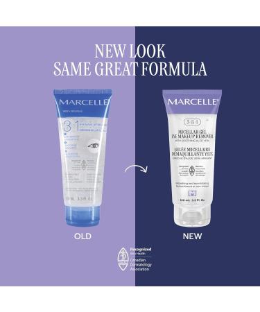 Marcelle 3-in-1 Micellar Gel Eye Makeup Remover - Hypoallergenic & Fragrance-Free - 3.3 fl oz - Buy Online on GoSupps.com