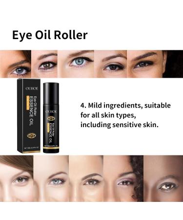Eye Serum Roller with Grape Seed Oil Glycerin and Castor Oil Anti-Aging Treatment for Fine Lines and Wrinkles Nourishing and Firming Formula 8ml - Buy Online on GoSupps.com