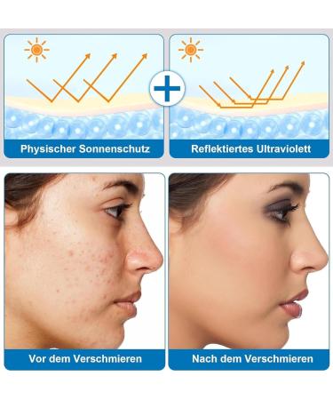 Birch Juice Moisturizing Sun Cream Organic Sunscreen SPF50 Skincare Sunscreen Strong UV Protection No White Cast Moist Essence Type-50ml (B) - Buy Online on GoSupps.com