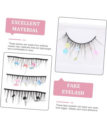 minkissy 3 Pairs False Lashes Color Lashes Colored Lashes Cluster Lashes Colored Lash Extensions Lashes for Women Natural Women Lashes Individual Lashes Eyelash Imitation Extend - Buy Online on GoSupps.com