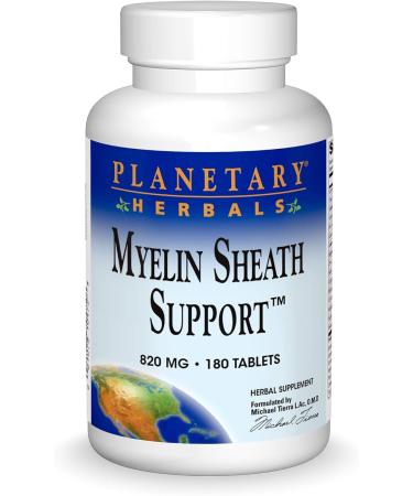 Planetary Herbals Myelin Sheath Support 820 mg Herbal-Nutrient Nervous System Support 180 Tablets