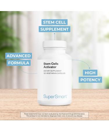 Supersmart - Stem Cells Activator (Advanced Formula) - with Astragaloside, Fuidocan - Natural Stem Cells Supplement | Non-GMO & Gluten Free - 120 Vegetarian Capsules - Buy Online on GoSupps.com