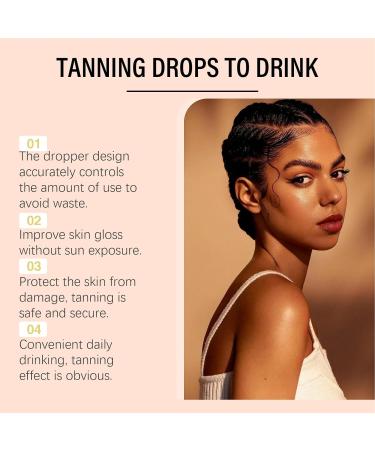 Tanning drops for drinking 60 ml lightweight tanning drop drinkable Versatile Mellanin Glow Drops for Face and Body Nourishing Facial Tan Drop Suitable for Men Women - Buy Online on GoSupps.com