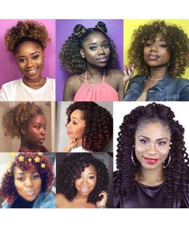 Xtrend Hair 8 Inch Wand Curl Twist Braids Crochet Curly Hair Extension 1B 5 Packs/Lot - Buy Online on GoSupps.com