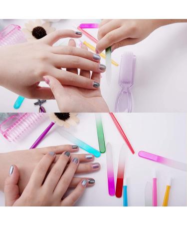 BQTQ 42 Piece Glass Nail Files & Cuticle Pusher Set - Manicure Kit for Natural Nail Care - Buy Online on GoSupps.com