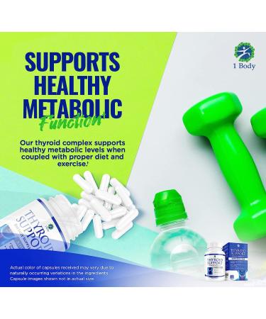 Thyroid Support Supplement with Iodine - 60 Capsules | Boost Metabolism & Energy - Buy Online on GoSupps.com