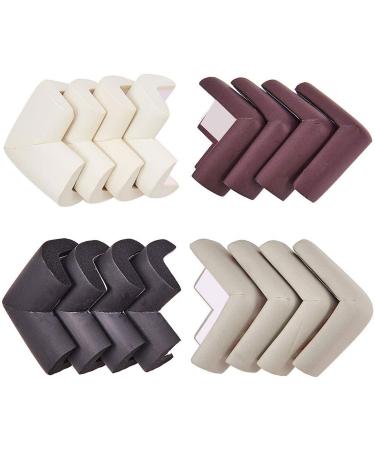INCREWAY 16pcs Mixed Color Safety Corner Cushion Super Soft Baby Proofing Corner Protector with Adhesive