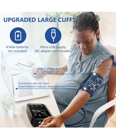 Buy Blood Pressure Monitor with Extra Large Cuff (13-21) - Accurate Upper Arm BP Machines for Adults - Smart Rechargeable Home Use 2023 - Buy Online on GoSupps.com