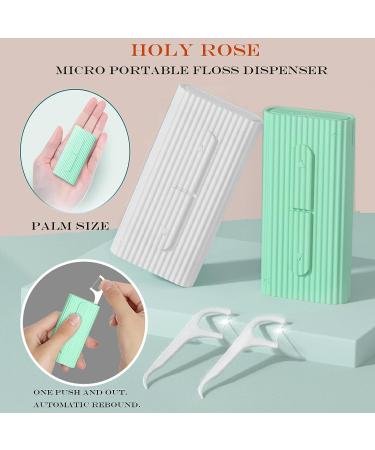 Holy Rose Portable Travel Flosser Dispenser with Dental Picks & Toothpicks - Pink 1 - Buy Online on GoSupps.com