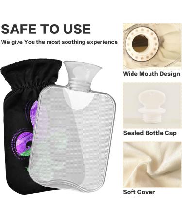 Mardi Gras Hot Water Bottle with Cover - 1L Pain Relief & Bed Warmer for Cramps & Comfort - Buy Online on GoSupps.com