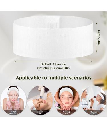 YUXIANLB 30 Pieces Disposable Spa Facial Headbands Stretch Non-Woven Skincare Headband Soft SkinCare Hair Band with Adjustable Magic Tape for Women Girls Salons Esthetician Supplies White - Buy Online on GoSupps.com