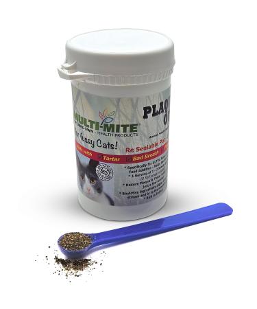PLAQUE OUT for FUSSY CATS! Plaque Off and Tartar Removal 100% Natural Organic Solution to Oral Hygiene Problems including Plaque Tartar and Bad Breath - Multi-Mite (100g - Pack of 1) 100 g (Pack of 1)