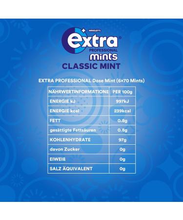 Buy EXTRA Professional Classic Mint Lozenges | Sugar-Free Mint Flavored | Fresh Breath | 6 Packs (420 Dragees) - International Shipping - Buy Online on GoSupps.com