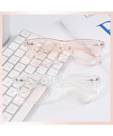 Abejojo Oversized Blue Light Blocking Reading Glasses for Women & Men - Anti-Glare UV Protection 2.5 Diopters Spring Hinge Design - Buy Online on GoSupps.com