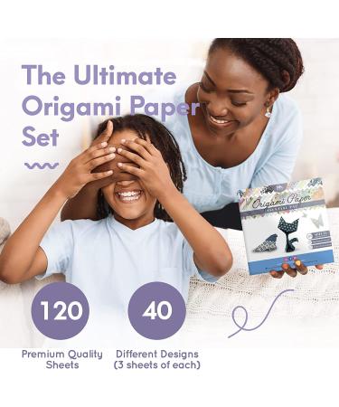Origami Paper Set - 120 Sheets - Traditional Japanese Folding Papers with Floral, Animal Prints, Aztec & Geometric Designs - 6x6 Origami Papers for Kids & Adults - Mozart Origami Kit - Buy Online on GoSupps.com