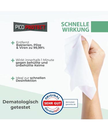 PICO Protect Disinfection Towels - 120 Alcohol-Free Sheets for Effective Cleaning | Refill Bag for Areas & Objects - Buy Online on GoSupps.com